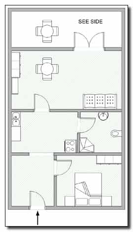 Apartment for 2 ti 4 person